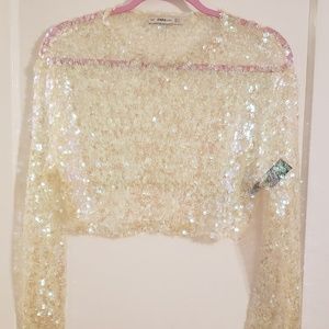 Zara Sequin top